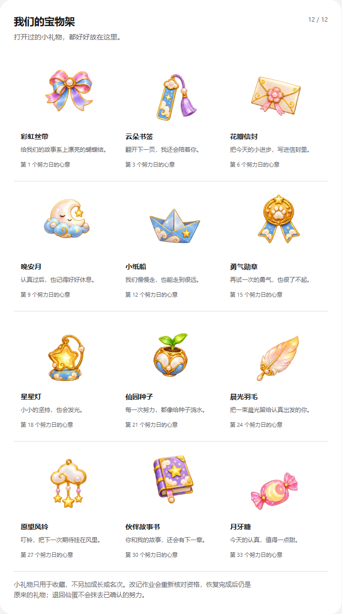 12件收藏插画：丝带、书签、信封、月亮、纸船、勋章等